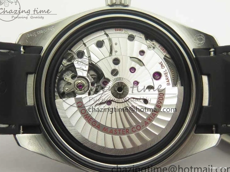 0312 Aqua Terra 150M Master Chronometers VSF 1:1 Best Edition Black Dial SS Hand on Black Rubber Strap A8900 Super Clone Unisex 8005